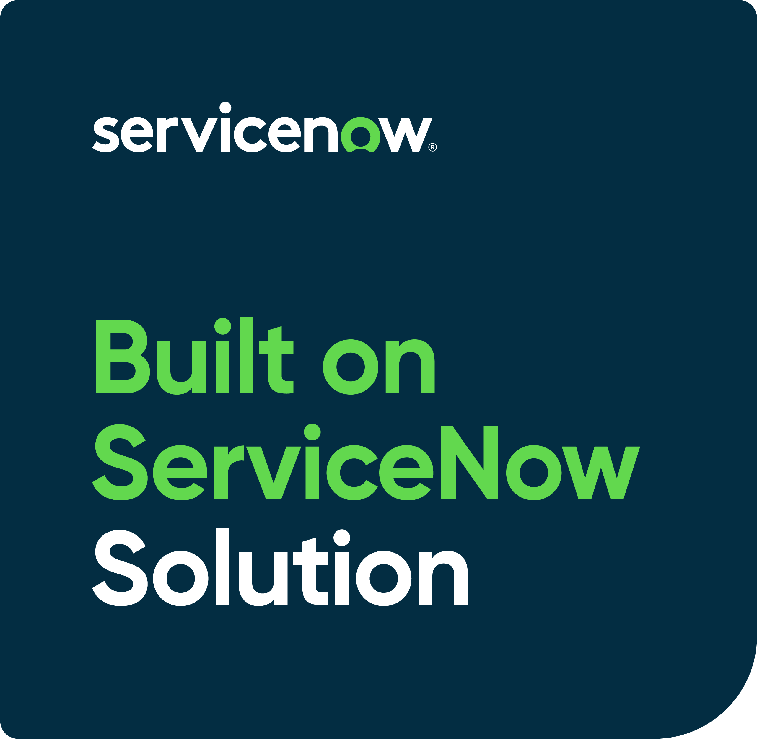 Built on ServiceNow Solution
